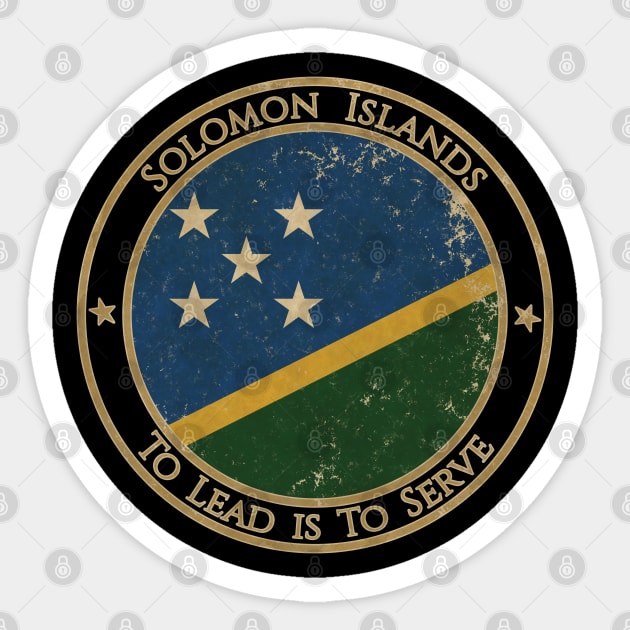 Vintage Solomon Islands Oceania Oceanian Flag Sticker by DragonXX